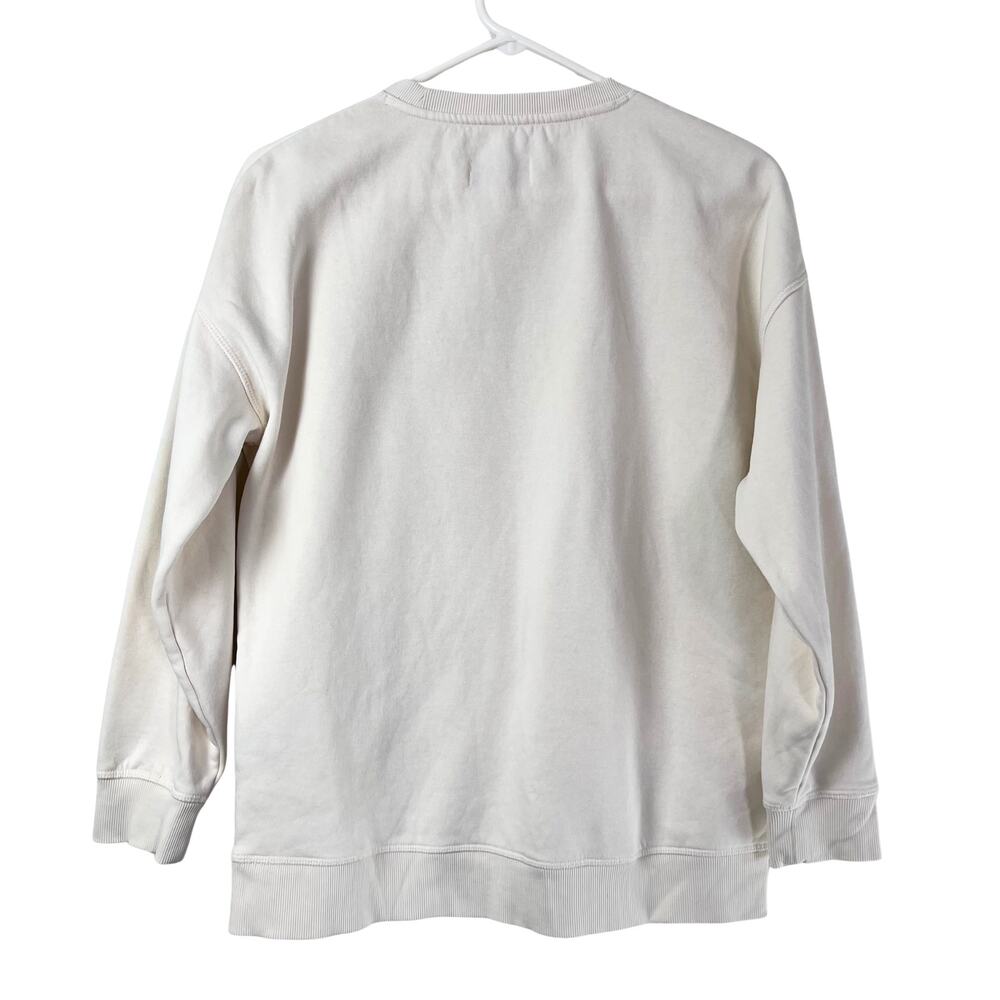Gabriella Pullover Sweatshirt White Wild Graphic Crewneck Women’s Small Cozy - Picture 3 of 7